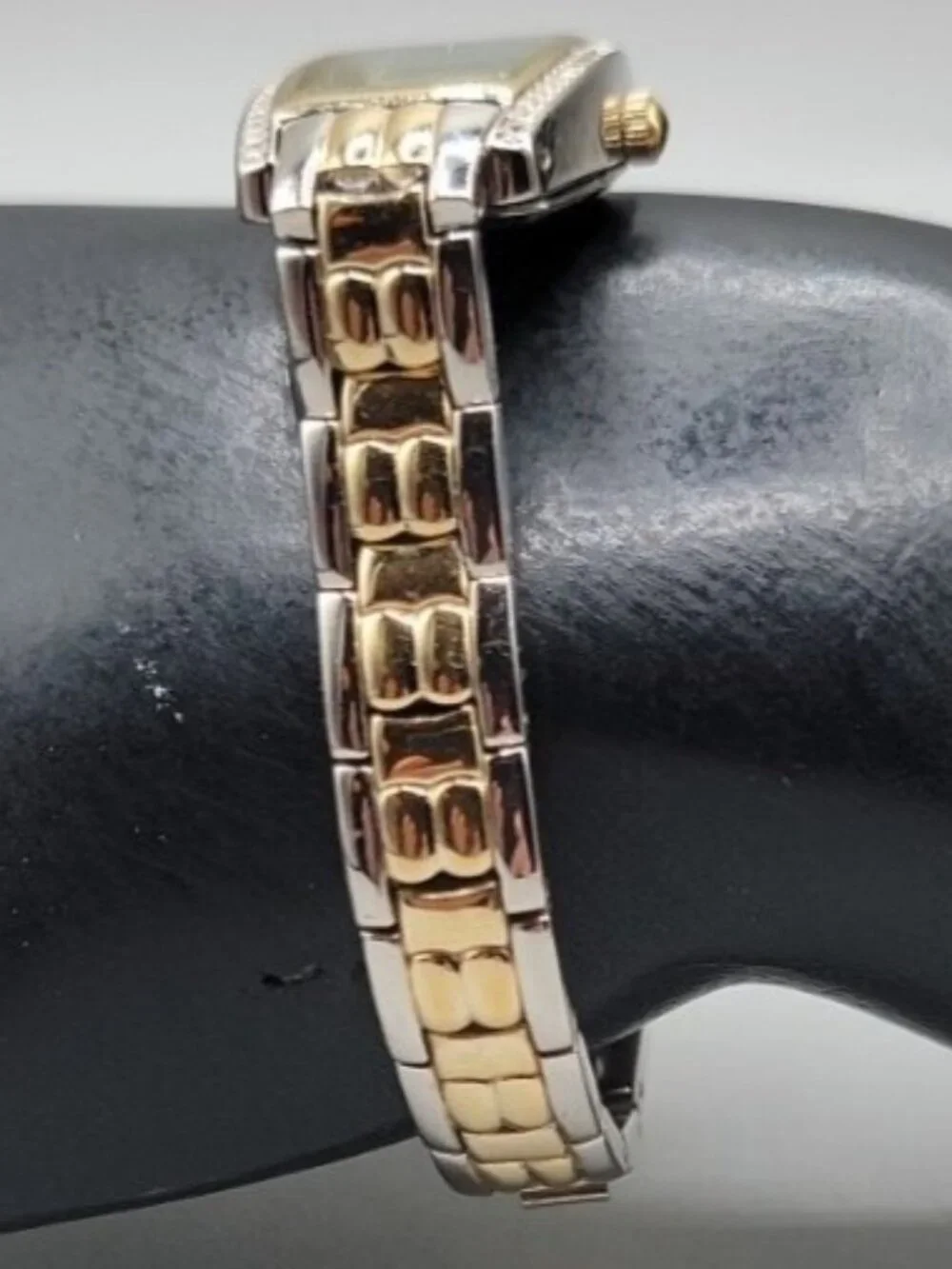 Vtg Waltham Ladies Tonneau Style Watch WAW042 Art Deco Crystal Bezel 6